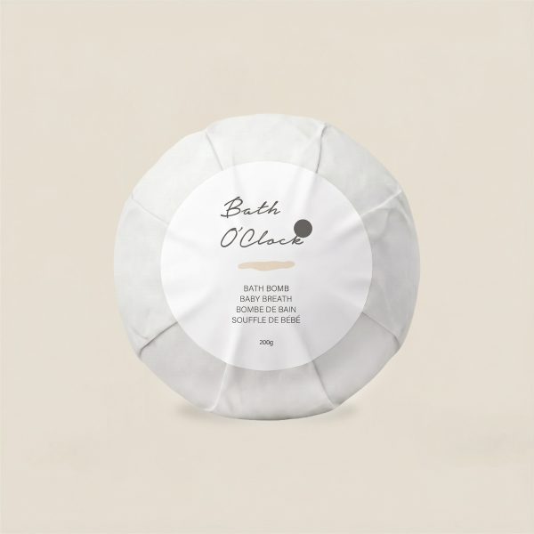 Baby Breath Bath bomb Front View